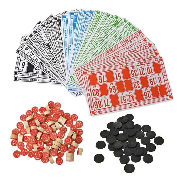 Ensemble de Bingos de voyage, jeu de stratégie familiale russe Lottos Bingos, jouet éducatif, jeu de