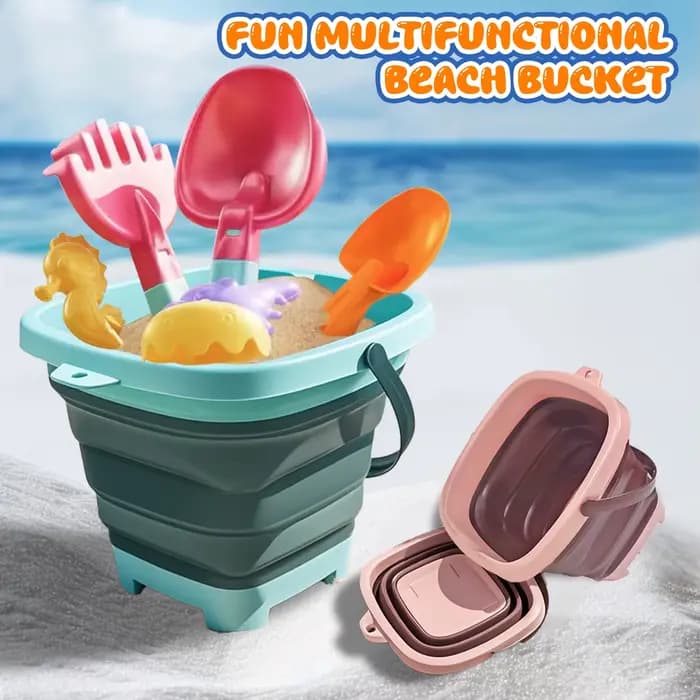 Seau pliable pour enfants, petit seau multifonctionnel, jouets de bord de mer, jeu de sable, portabl