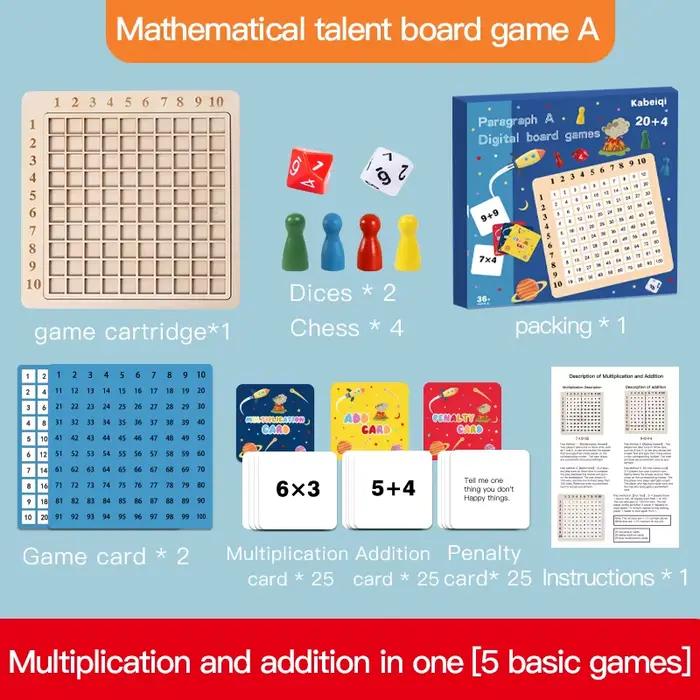 99 Table de Multiplication jouet mathématique Montessori planche de bois éducative enfants bébé joue