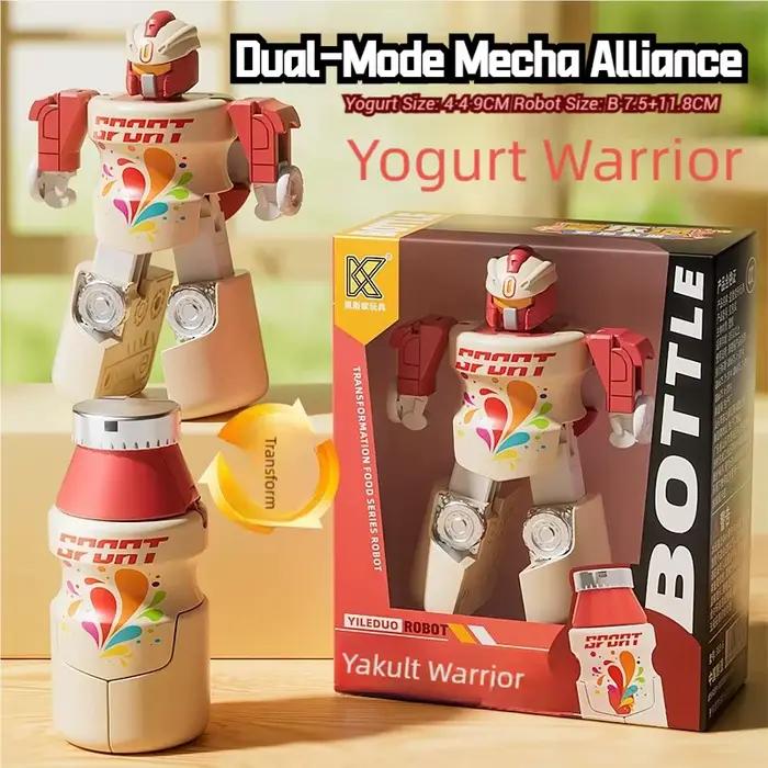 Robot jouet transformable en forme de nourriture, figurines déformables double forme : hamburger, fr