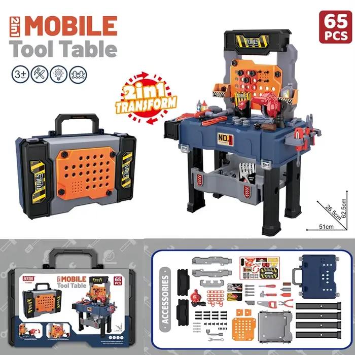 Ensemble d'outils pour enfants avec outils réalistes, jeu de simulation de chantier, table de travai