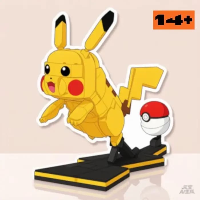 Figurine de mascotte emblématique inspirée de jeux vidéo, 2050 pièces, projet de construction stimul