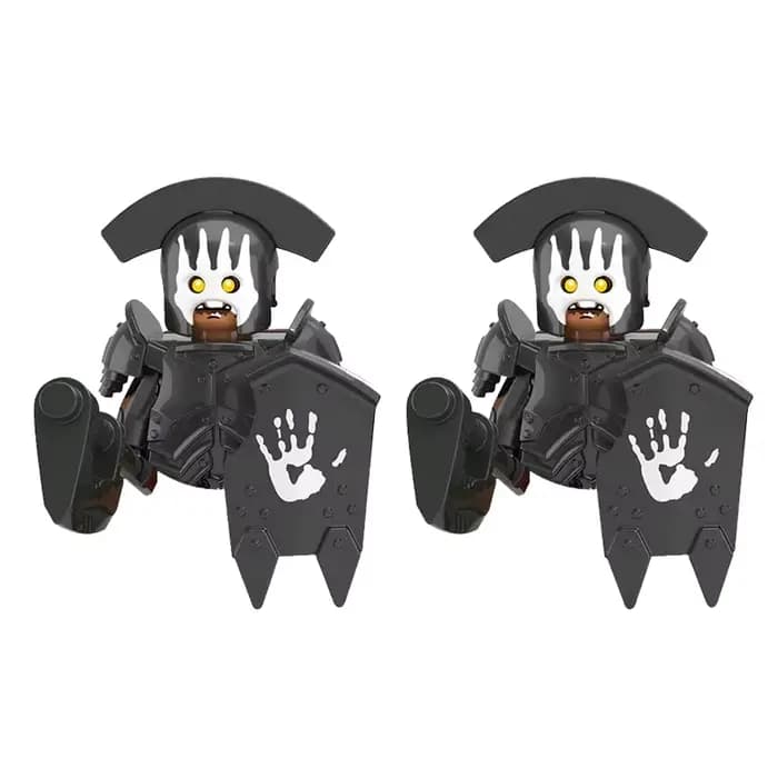 Jouets pour enfants, série Lord Rings, soldats d'orc fort Uruk-hai, costumes, figurines de films, bl