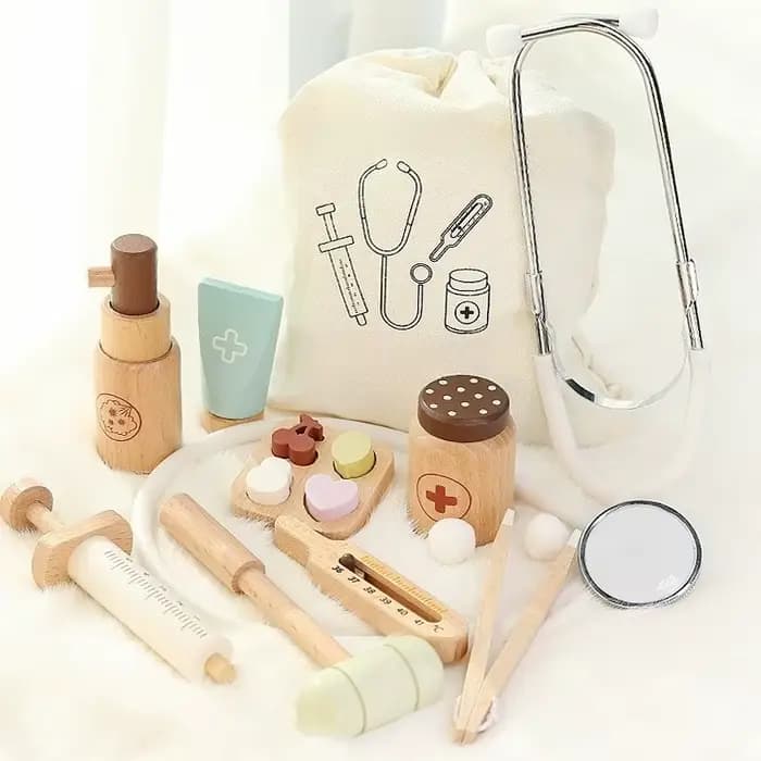 Simulation de maison de jeu pour enfants, médecins, infirmières, stéthoscopes, kits médicaux, sering