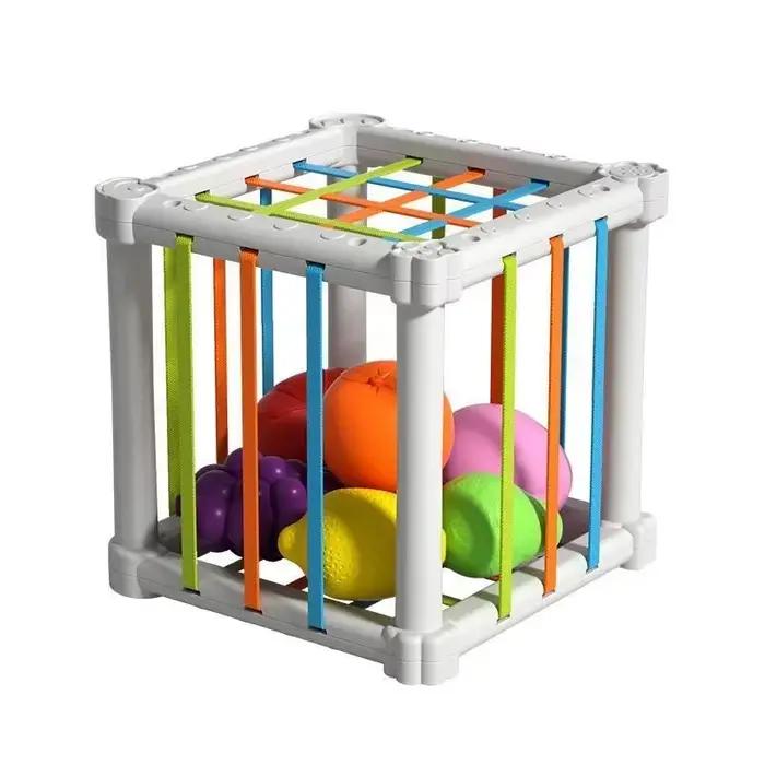 Jeu de tri de cubes colorés pour bébé, bac mentaires oriel, trieur de formes, blocs de formes, Monte