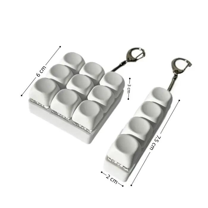 Relaxant bricolage clavier Fidget porte-clés touches bouton doigt clavier capuchon 4/9 touches soula