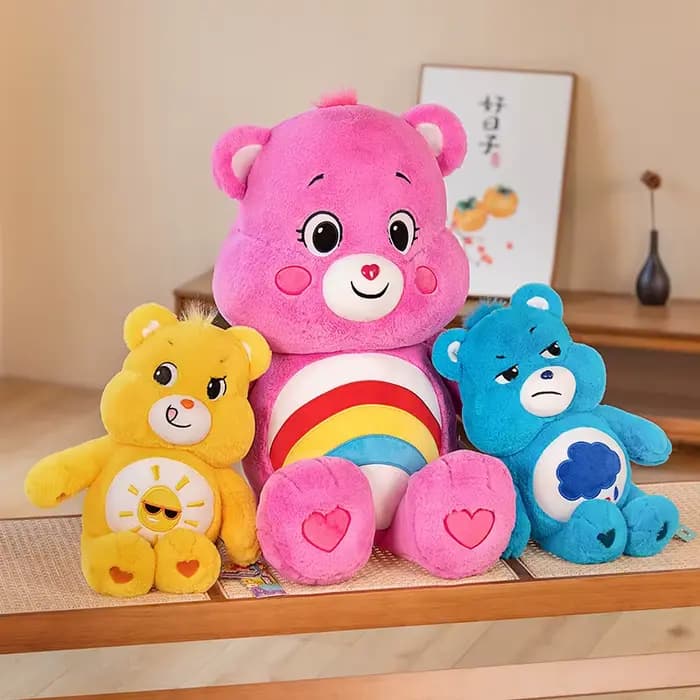 Ours de soins, ours arc-en-ciel mignon, jouets en peluche, joli ours de dessin animé, poupées en pel