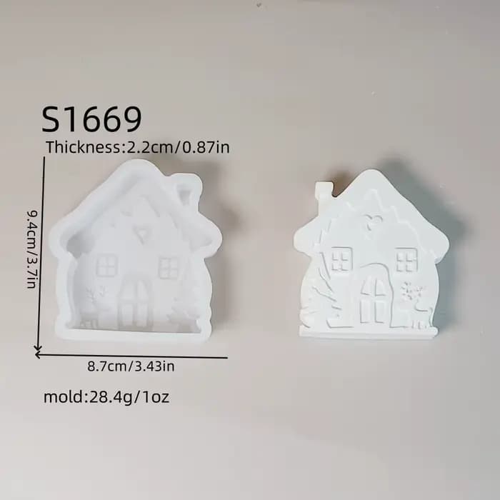 Nouveau moule tendance noël renne neige maison ornement décoratif ciment plâtre bricolage moule irré