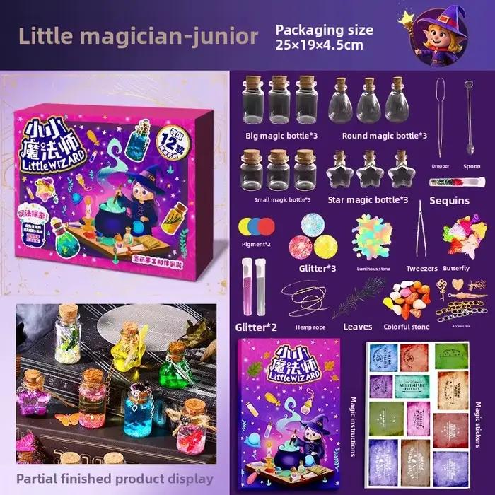 Kit de potions magiques féériques pour enfants, ensemble de fabrication de potions avec pochoirs DIY