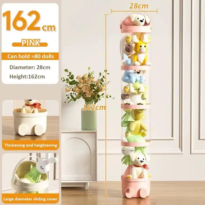 Boîte de rangement cylindrique pour poupée, Organization de jouets, Tube de rangement pour jouets en