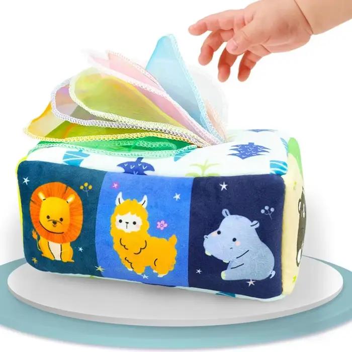 Boîtes Montessori pour bébé, jouets pour bébé, boîte à mouchoirs magique, jouet Montessori de 6 à 12