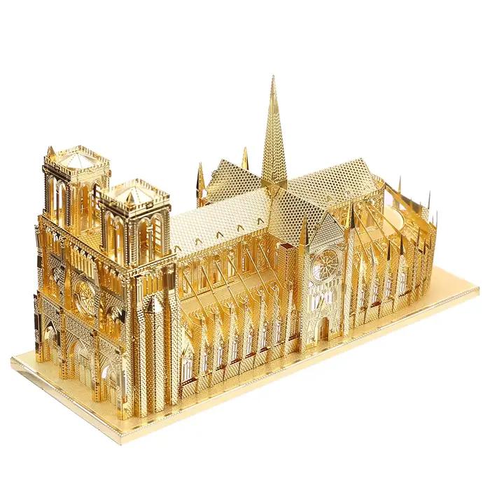 Piececool 3D Puzzle en métal Notre Dame de Paris Kits de construction de maquettes bricolage Puzzle 