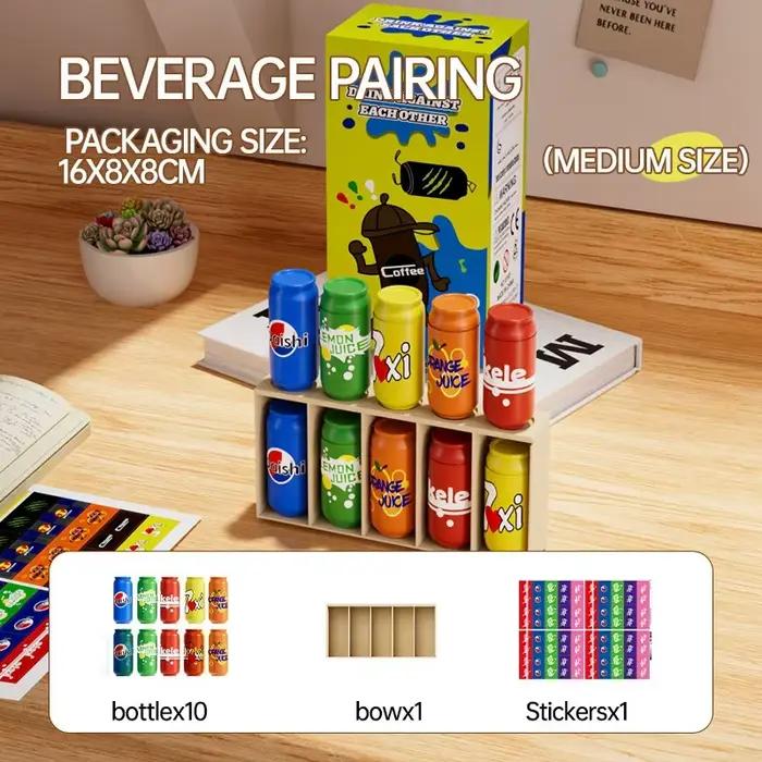 Bouteille devinant boisson Match mémoire exercice pensée logique raisonnement jeu de société Interac