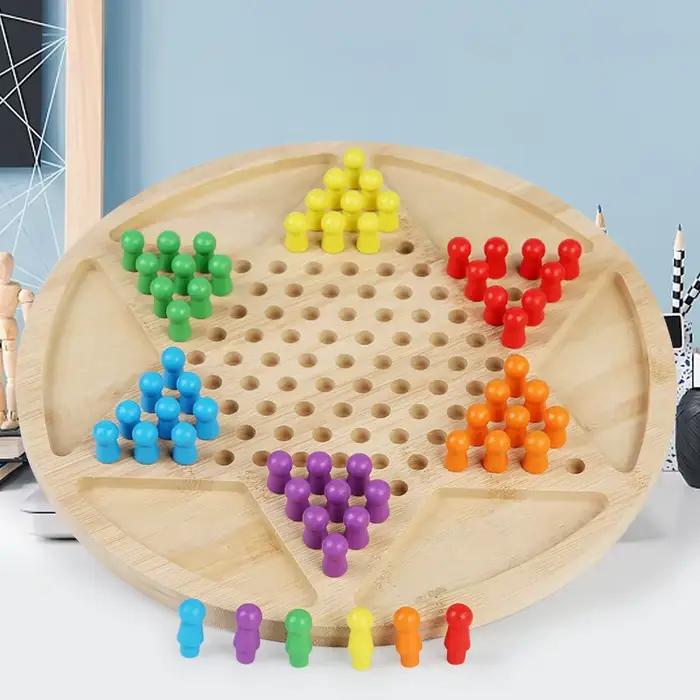 Jeu de dames chinoises pour enfants, jeu de stratégie classique, billes acryliques, réunion de famil