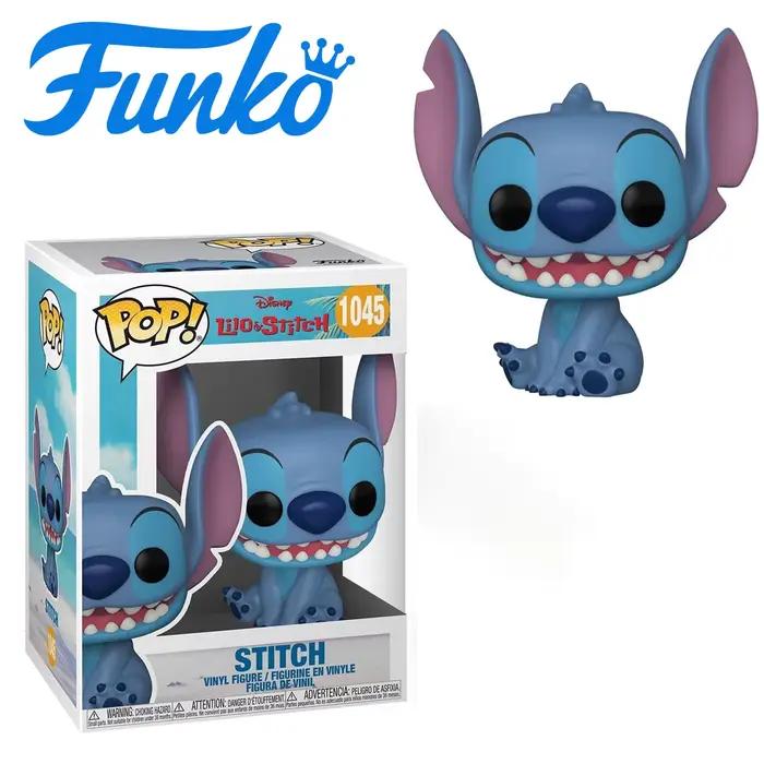 Funko Pop-Lilo & Stitch - Version standard, Stitch assis souriant - # 1045 - Figurine de personnage 