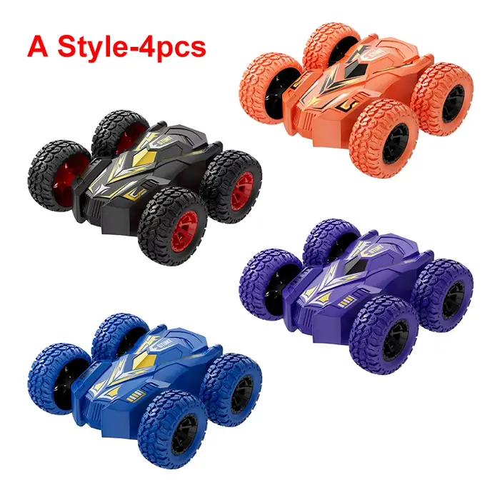 4-8 paquets 360 °   Jouets de voiture de cascade rotative-voitures jouets alimentées par friction vé