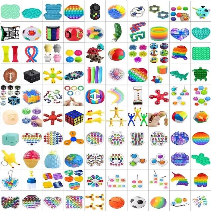 Jouets Fidget aléatoires, paquet de cadeaux mystère, boîte Surprise 300, ensemble de Fidget différen