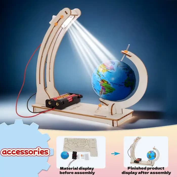 Bricolage modèle de terre jour nuit Cycle Science Kit tige éducatif Globe jouet pour enfants salle d