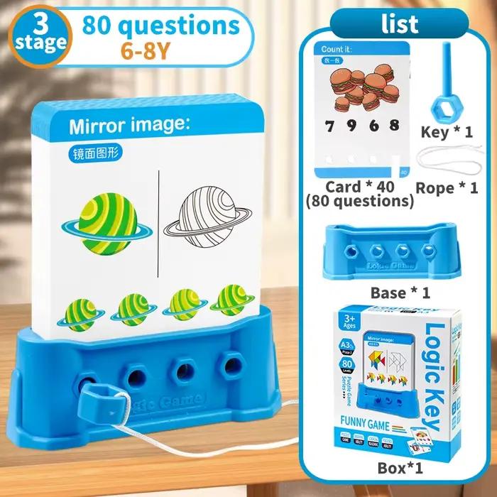 Jouet clé logique, jouet d'apprentissage pour enfants, jeu clé logique pour garçons et filles, 3 sty
