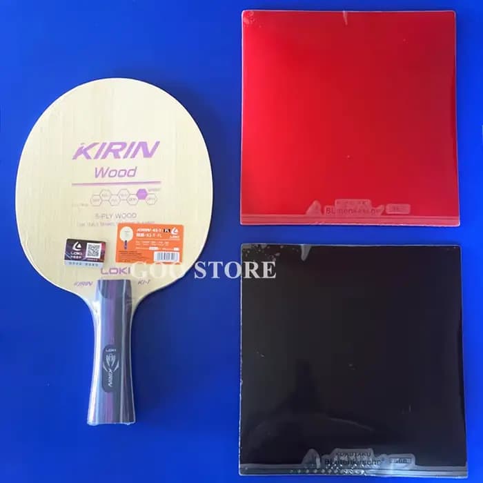 LOKI KIRIN K1-T lame de Tennis de Table avec 2x KOKUTAKU rétro-éclairage en caoutchouc Original LOKI