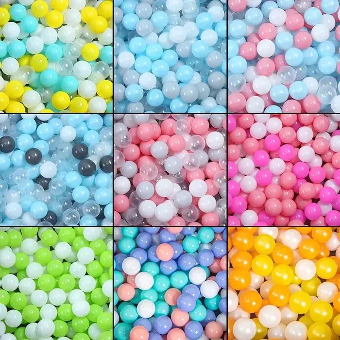50pcs coloré amour étoile en plastique océan balle fosses écologique drôle bébé enfant nager fosse j