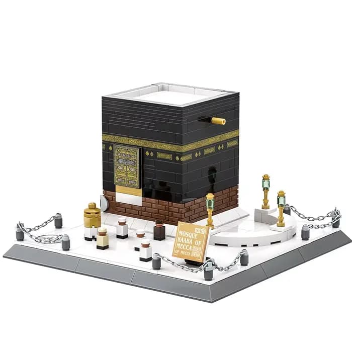 Arabie saoudite Mecque Grande Mosquée Kaaba Petits blocs de construction MOC Architecture de renommé