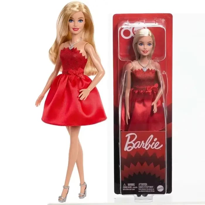 Poupées Barbie originales pour 80e anniversaire, célébration rouge, Blonde, Fashionistas, chaussures