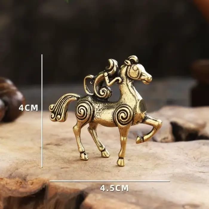 Figurines de cheval Feng Shui en laiton, année du cheval, Miniatures, bénédiction de votre carrière 