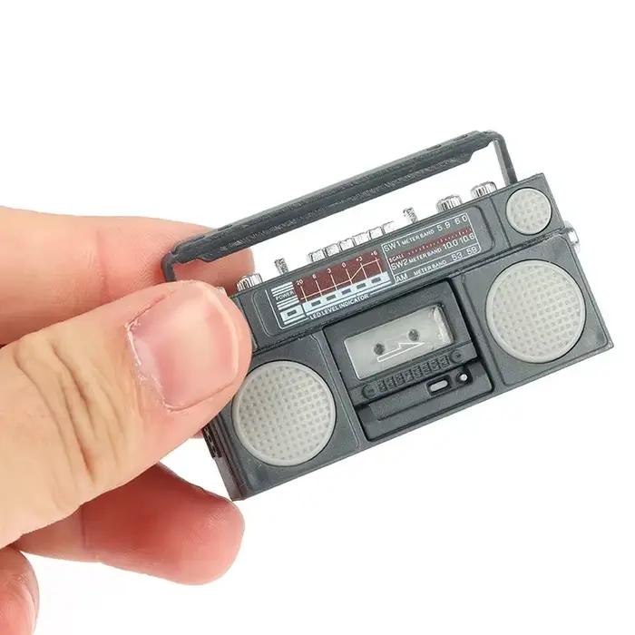 Maison de poupée Miniature, Radio/Mini enregistreur à bande, échelle 1/12, modèle de maison de poupé