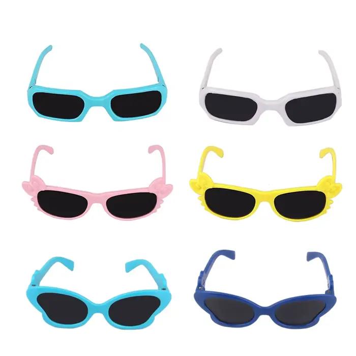 Accessoires de poupée pour filles, lunettes de soleil à la mode, collier, épingle à cheveux pour béb
