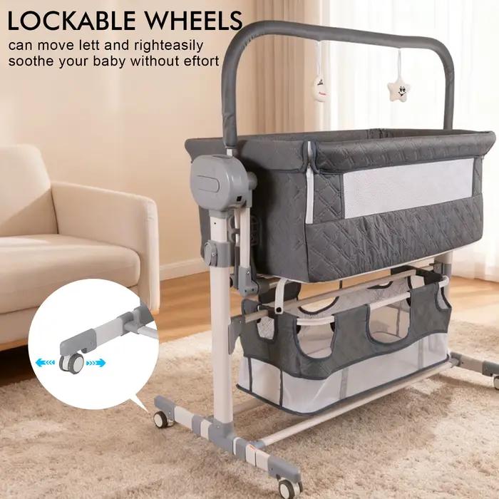 Berceau électrique intelligent pour bébé, berceau à bascule automatique, Bluetooth, musique, minuter