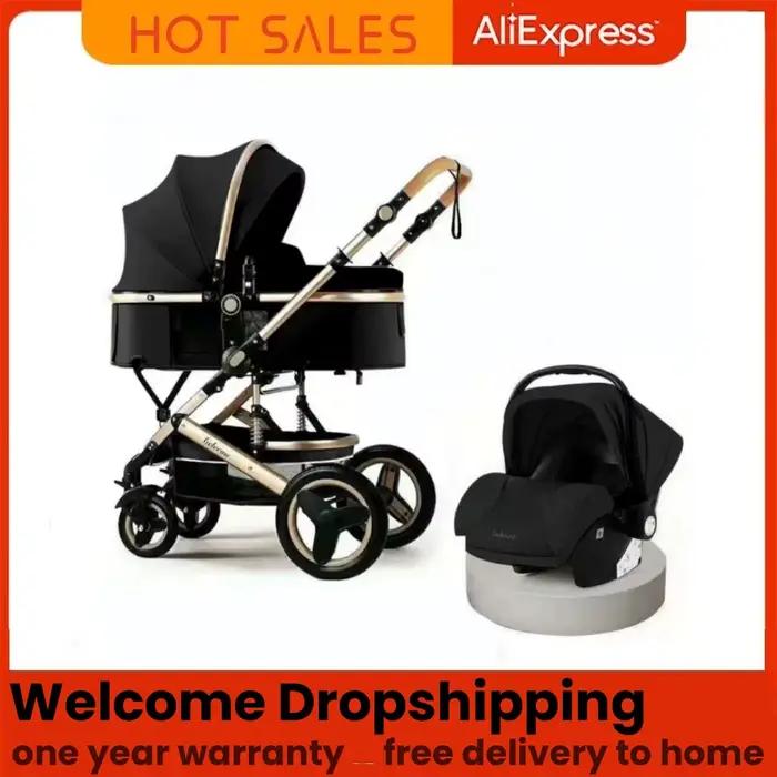 Poussette bébé 3 en 1 avec confort pour bébé, poussette bébé de haute qualité pour bébé de 0 à 3 ans
