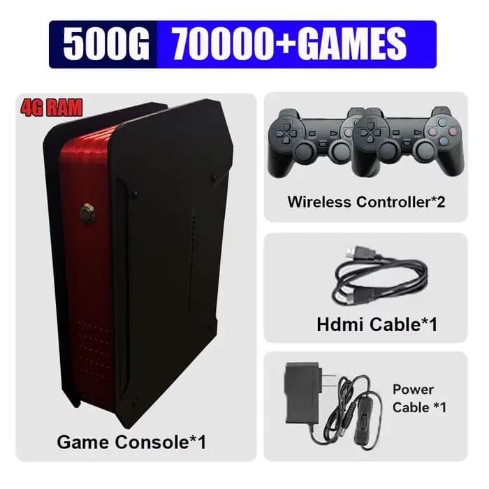 Console de jeu rétro X4, 8 go de RAM 2T chargée, plus de 70000 jeux pour Wii PS2 DC PSP GAMECUBE, Pl