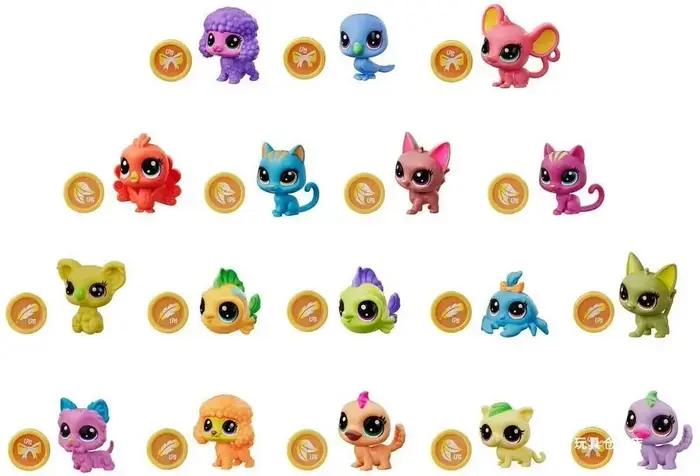 Hasbro Littlest Pet Shop LPS boîte aveugle jouet mignon grands yeux chat chien lapin modèle pendenti