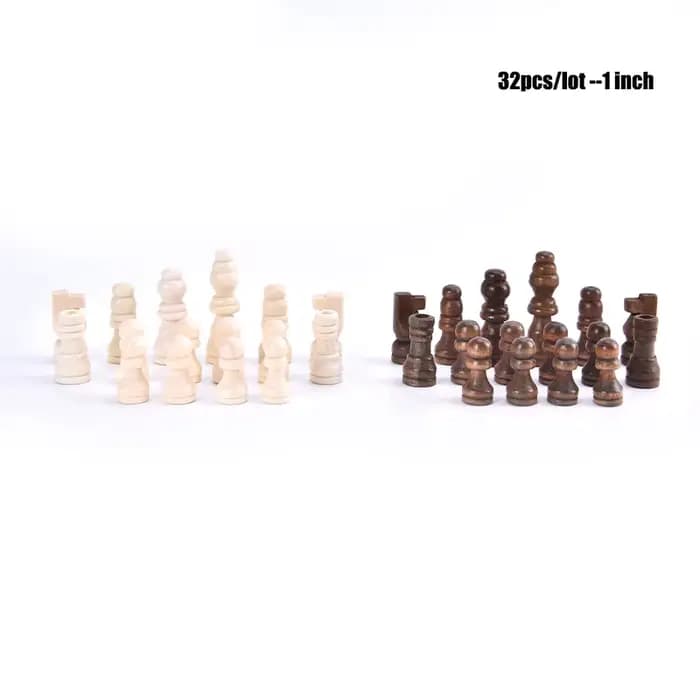 Jeu d'échecs en bois pour hommes, 32 pièces, mot International, accessoires de divertissement