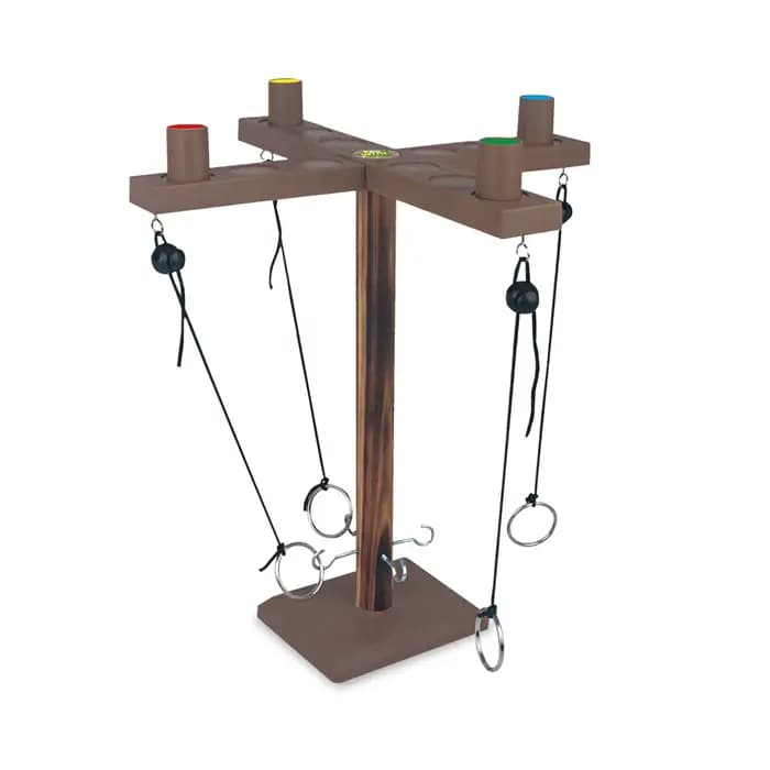 Jeu de lancer d'anneaux pour adultes, jeu de crochet et d'anneaux, jeu de lancer en bois fait à la m