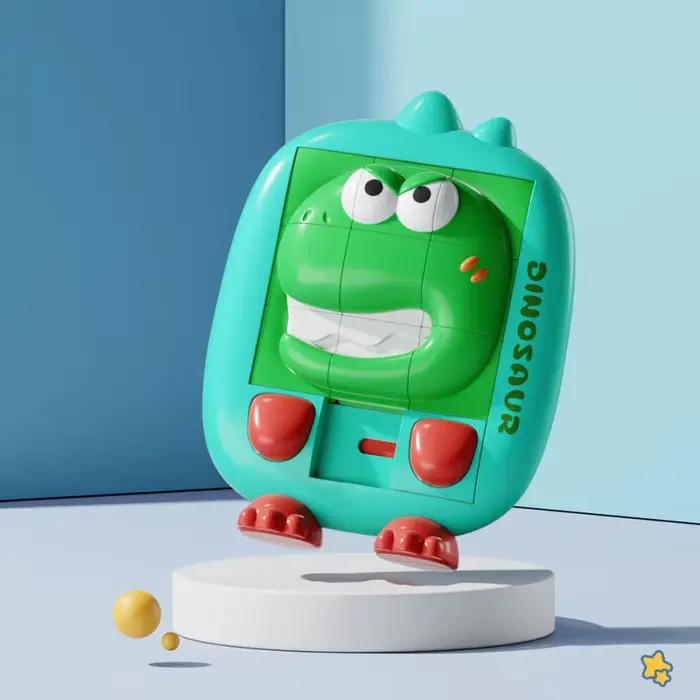 Jeu de puzzle coulissant animaux de dessin animé Huarong Road, jouet éducatif de logique pour enfant
