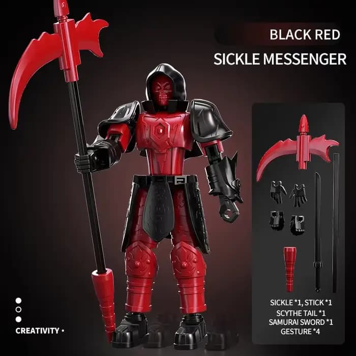 Scythe Messenger est un modèle de robot jouet amovible et mobile, qui a plusieurs articulations du c