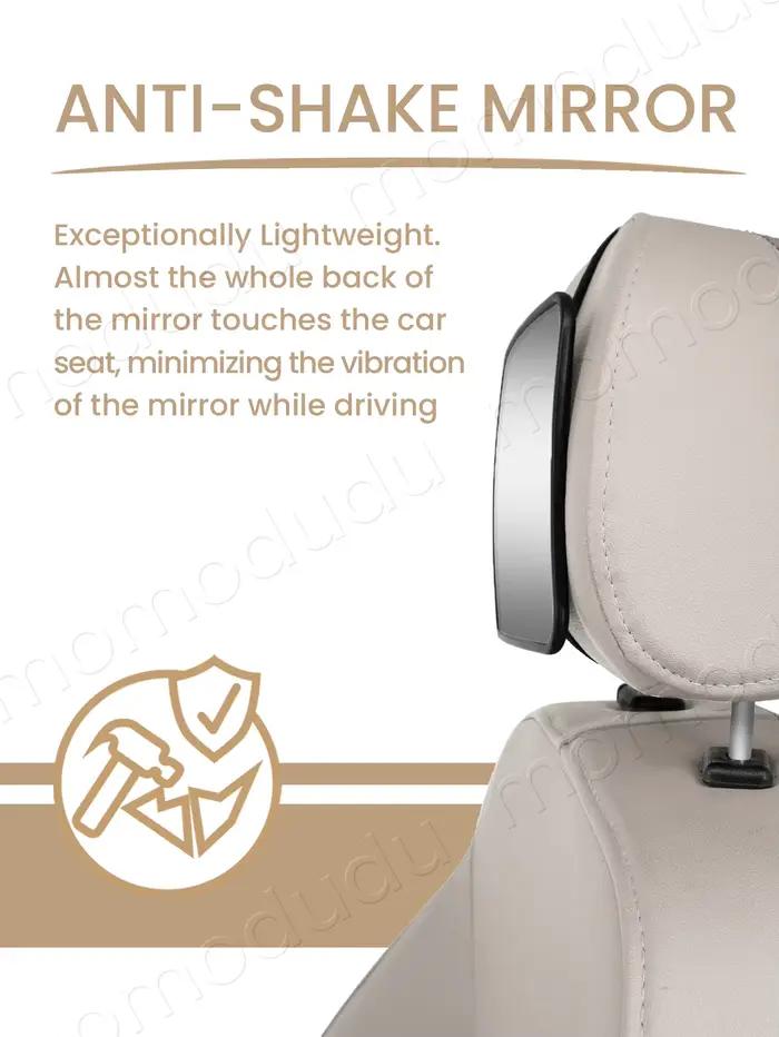Rétroviseur de voiture pour bébé incassable, miroir arrière pour bébé, vue claire en cristal plus la
