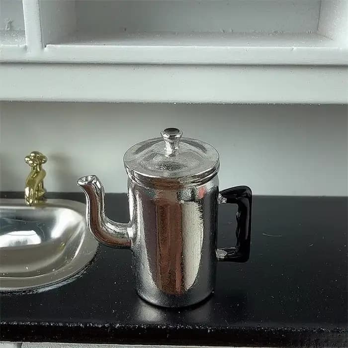 Bouilloire pour maison de poupée à petite échelle 1:12 avec modèles de couvercle, idéale pour la cui
