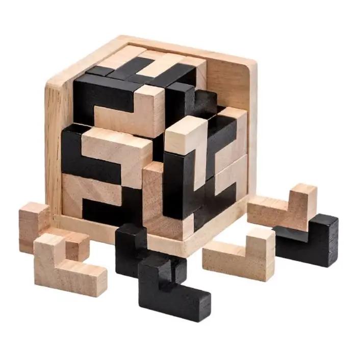 Puzzle Cube 3D Luban, jouet éducatif créatif en bois, cerveau, qi, esprit, jeu d'apprentissage préco