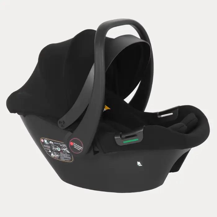 Siège auto pour bébé Babyvoyage noir avec base Isofix, protection solaire UPF45+, confortable, respi