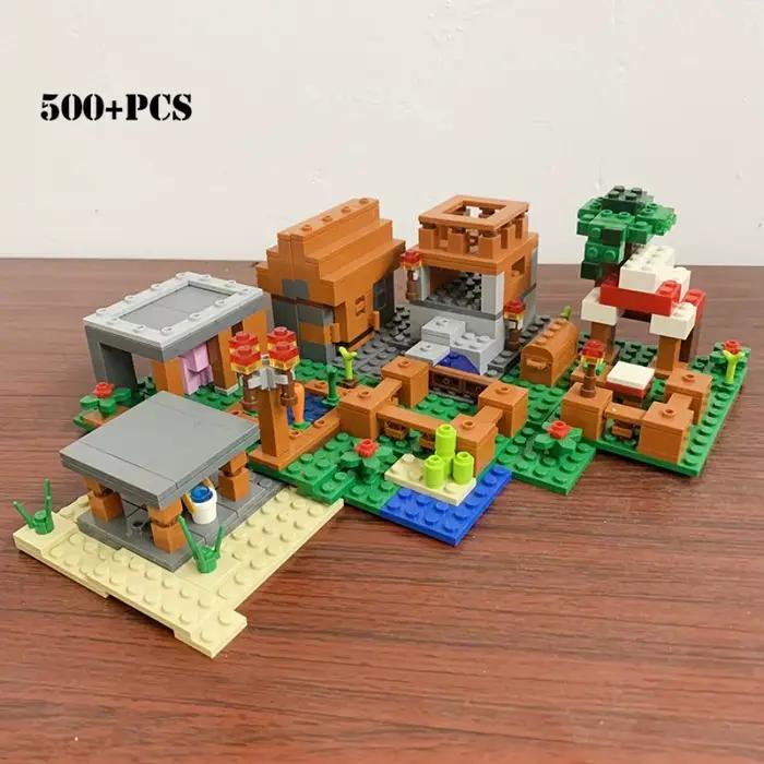 Blocs de construction de la ferme du Village, 500 + pièces, jouets éducatifs pour enfants, cadeau