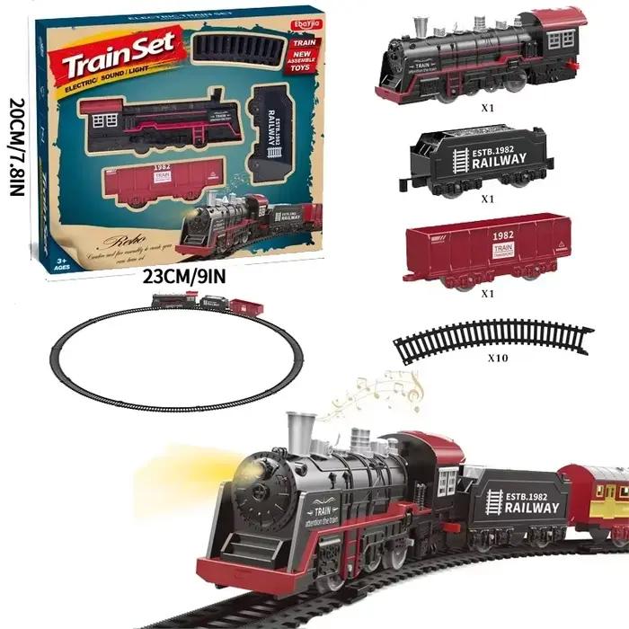 Jouets de Train pour garçons avec lumières et son, ensemble de voies de Train pour sous l'arbre de n