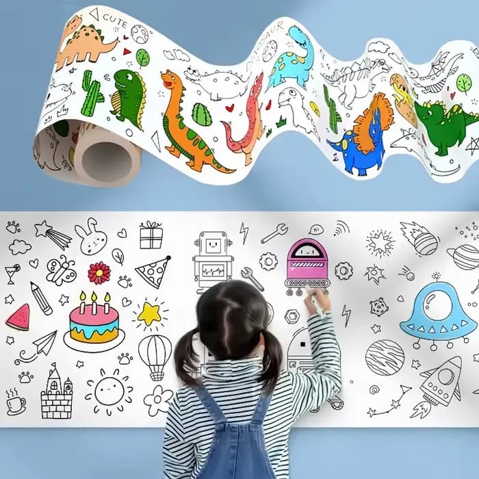 Jouets Montessori pour enfants de 3 mètres, rouleau de dessin Graffiti éducatif précoce, bricolage a