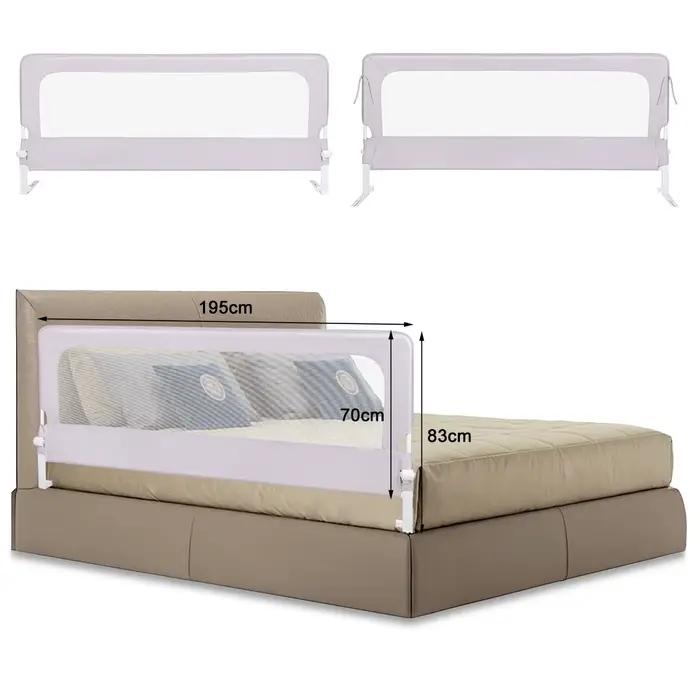 Barrière de lit portable pour enfants 180/200 x 65 cm, pliable et portable, barrière de sécurité ant