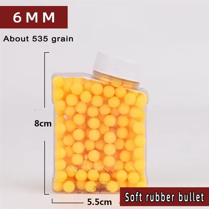 Balles rondes sûres de 6 mm, 7-8 mm, balles en caoutchouc souple pour pistolet jouet pour enfants, a