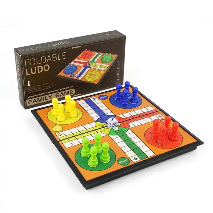 Ludo jeu ensemble jeu de stratégie Interaction des parents avec plateau pliable voyage jeu familial 
