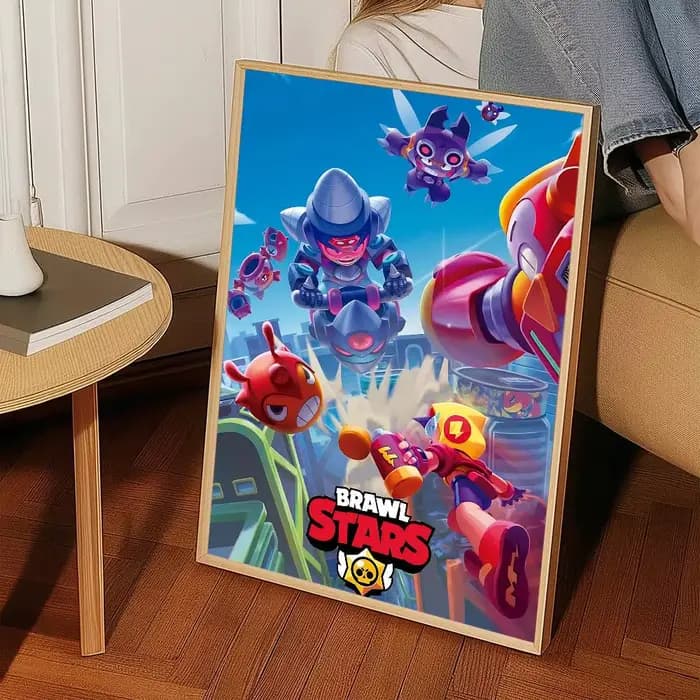 Affiche d'anime amusante B-Brawl Games S-Stars, impression de haute qualité, autocollant mural imper