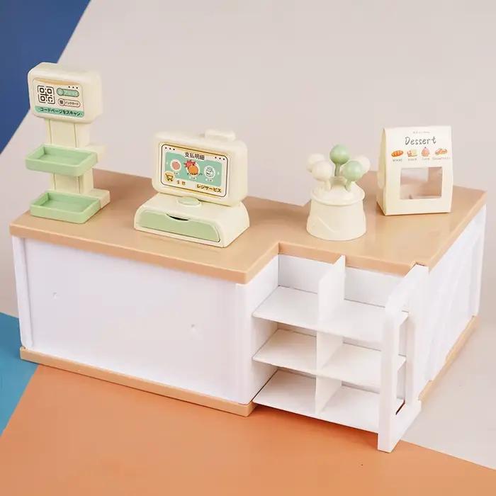 Maison de poupée Miniature, échelle 1:12, caisse de supermarché pour enfants imaginatifs, jouet de j
